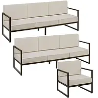 Затишний лаунж-набір Comosa з 2 диванів та одного крісла для до 5 осіб