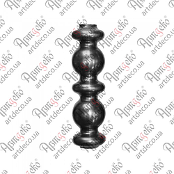 Кована насадка тонкостінна 117x32 отвір під 14 кругляк. Арт 41.505