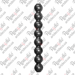 Кована насадка тонкостінна 255x32  отвір під 14 кругляк. Арт 41.505