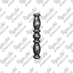 Кована насадка тонкостінна 182x32 отвір під 14 кругляк. Арт 41.508