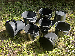 Набір чорних відер 8 штук