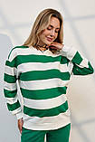 Костюм для вагітних та годування Lima зелений у смужку, фото 4