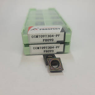 CCMT09T304-PF P8090 PROSPECT (Сталь, Гартований) Твердосплавна пластина, фото 1