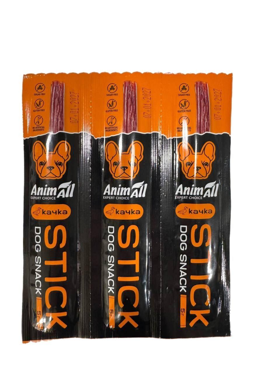 Жувальні ласощі (стікси) AnimAll Sticks DOG для дорослих собак, з качкою,3 шт по 5 г