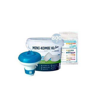 Таблетки для басейну MINI «Комбі хлор 3 в 1» 800 г Препарат для басейну