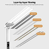 Настільна лампа LED світлодіодна акумуляторна подвійна з органайзером і годинником Біла, фото 10