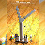 Настільна лампа LED світлодіодна акумуляторна подвійна з органайзером і годинником Біла, фото 5