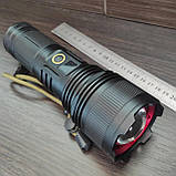 Ліхтар ручний 503  TG, 3 акум. 18650, power bank, індикація заряду, Type-C, zoom, фото 2
