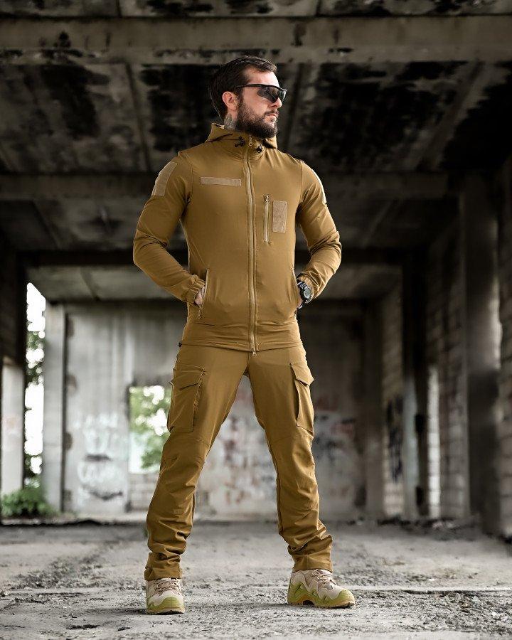 Літній еластичний тактичний костюм agony кайот НП5186, фото 1