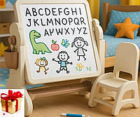 Універсальний дитячий столик для творчості зі стіл-трансформером мольберт пісочниця для дітей до 5 років