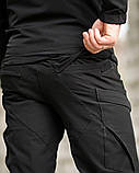 Літній еластичний тактичний костюм agony чорний НП4880, фото 7