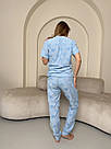 Жіноча ПІЖАМА трикотажна ШТАНИ+ФУТБОЛКА МІККІ БЛАКИТНА ANTANA 182, фото 3