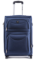 Дорожня тканинна валіза середня на 2 колесах WINGS чемодан М текстильна валіза на двох колесиках