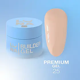 Гель для нарощування нігтів кава з молоком LunaMoon Gel Premium №25, 15 мл