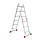 Драбина з алюмінію багатофункціональна трансформер, 4х3, 3,50 м INTERTOOL LT-0030, фото 3