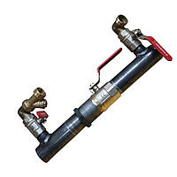 Байпас для систем опалення 40 короткий кран (посилені крани)