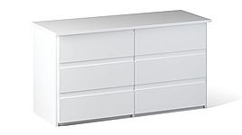 Комод 6Ш Бруклін, Меблі Сервіс, Білий