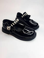 Туфлі для дівчинки Clibee 638 black чорні р.31-36