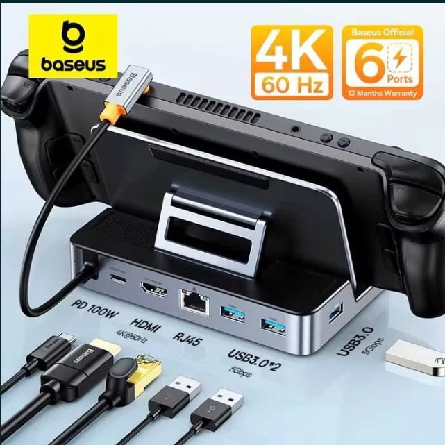 Док-станція Baseus GamerX 6 in 1 | Steam Deck, ASUS ROG Ally, Nintendo, фото 1