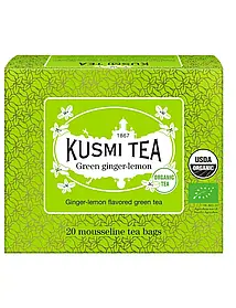 Зелений чай Ginger-Lemon Kusmi Tea у пакетиках 20х2г
