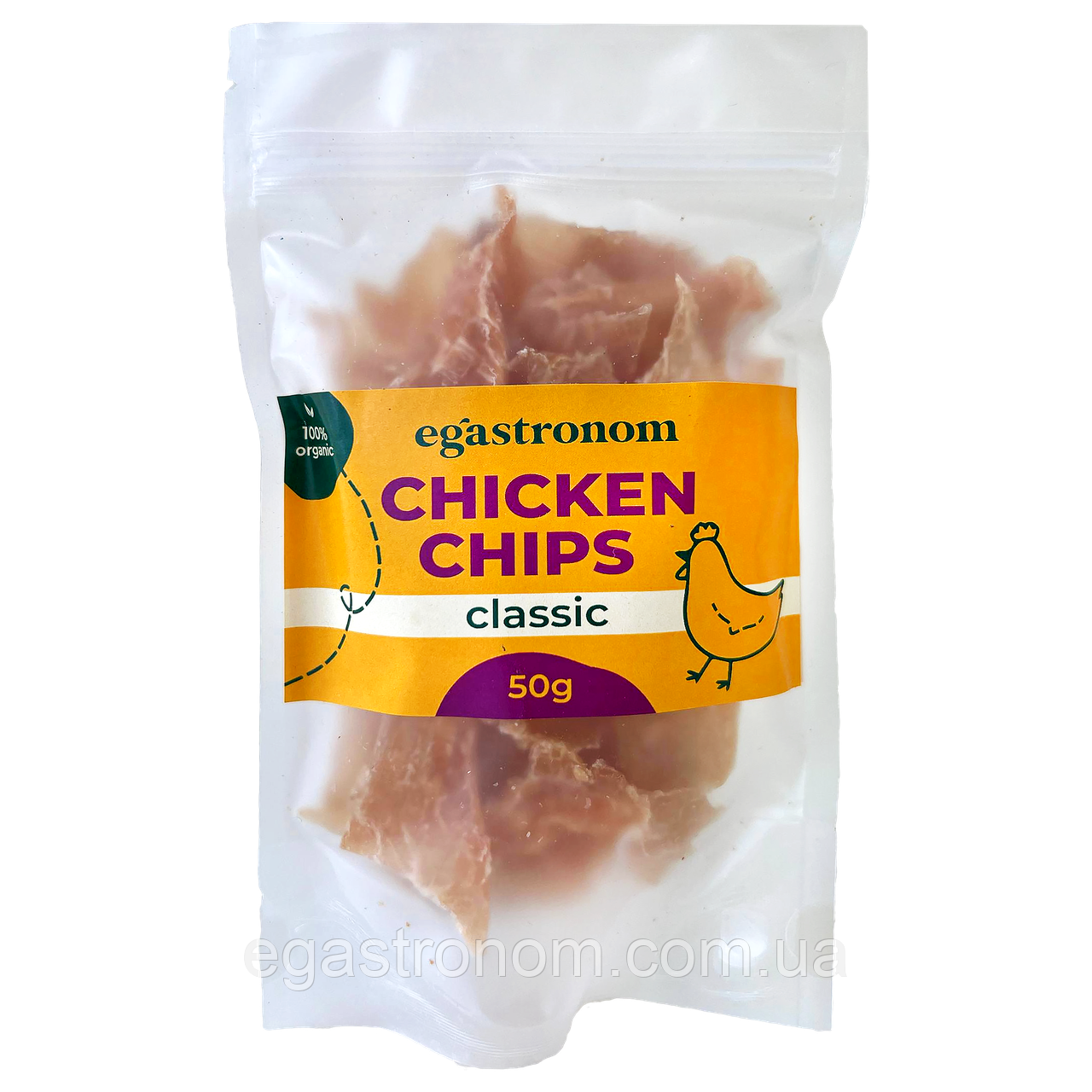 Чипси з курки класичні Єгастроном Egastronom chicken classic 50g (Код: 00-00015716), фото 1