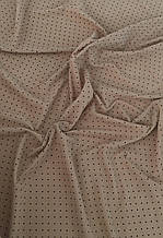 МікроВельвет чорні крапки на кавовому