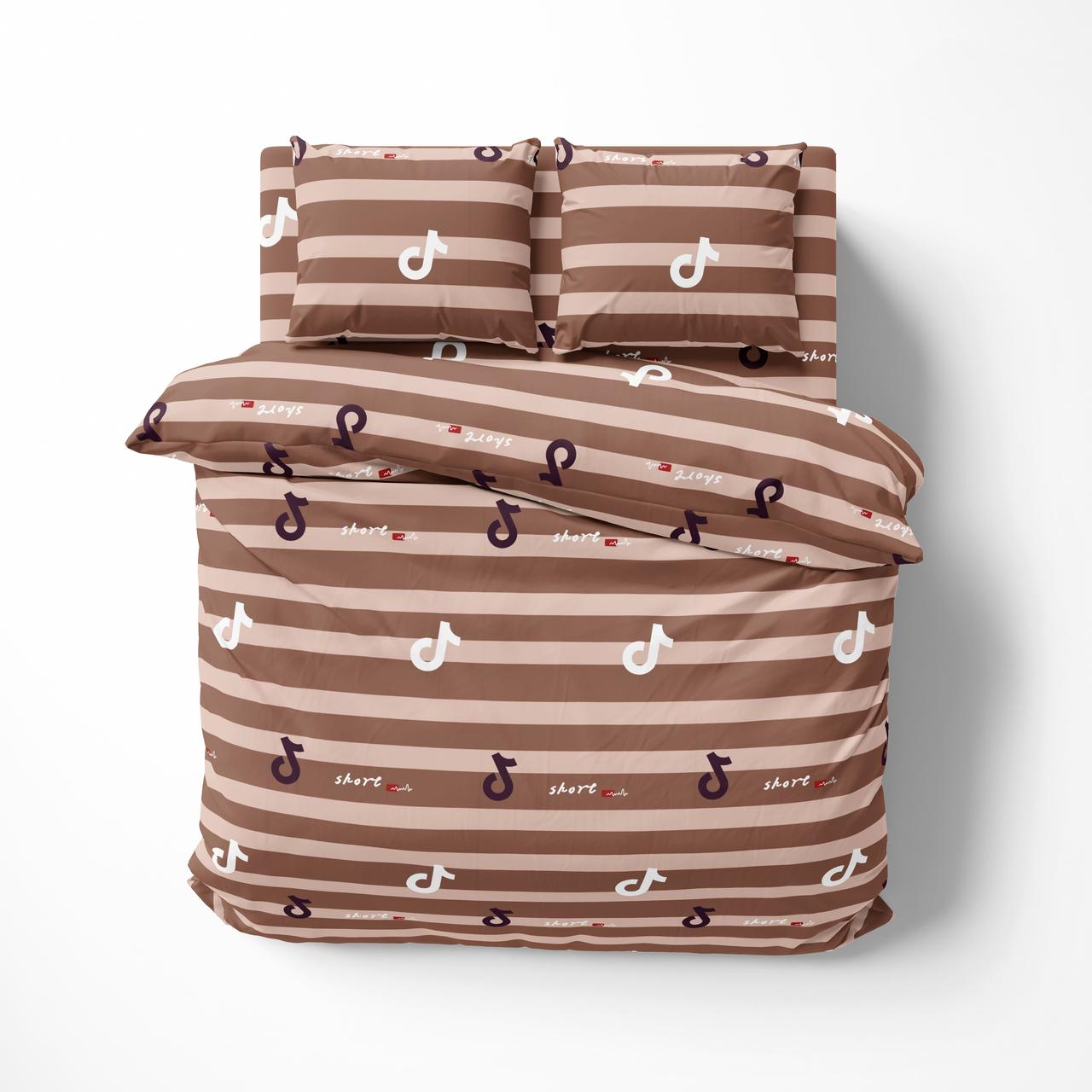 Постільна білизна ТЕП "Soft dreams" Line Brown, 70x70, полуторна, фото 1