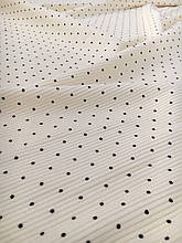 МікроВельвет чорні крапки на молочному