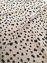 МікроВельвет чорний леопард на молочному