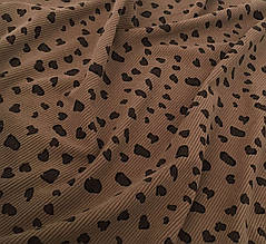 МікроВелвет чорний леопард на коричневому