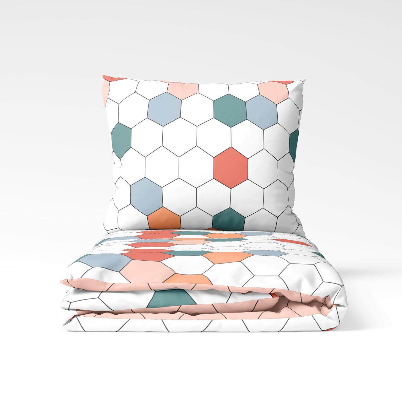 Постільна білизна ТЕП "Happy Sleep" Барвисті соти, 50x70, полуторна, фото 1