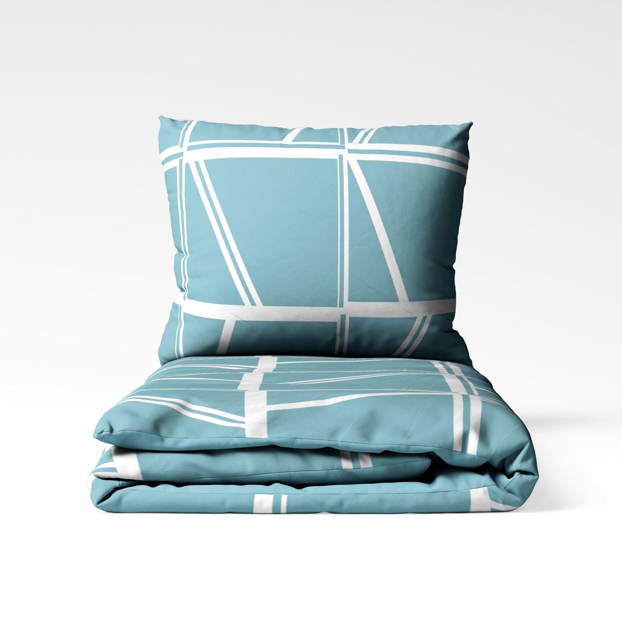 Комплект постільної білизни ТЕП "Happy Sleep" Aqua Grid, сімейна, фото 1