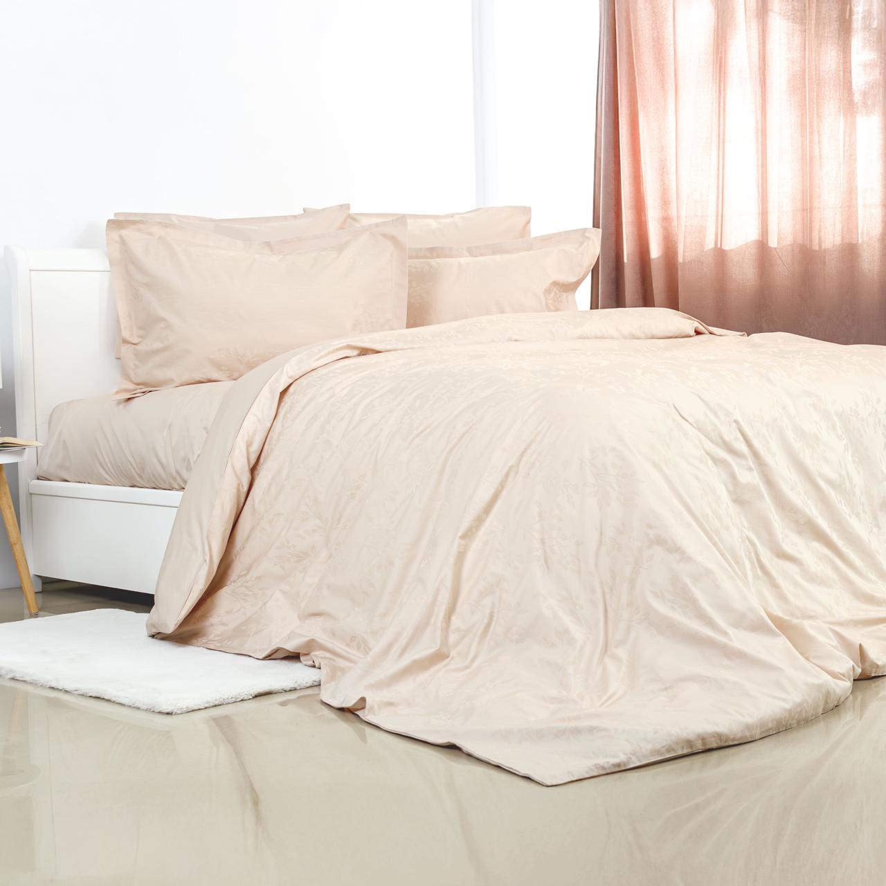 Комплект постільної білизни ТЕП "Grace Jacquard" Beige, євро, фото 1