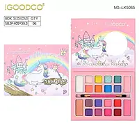 Дитяча косметика: палітра тіней для повік з аксесуарами Igoodco в асортименті - LK5065