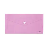 Папка-конверт (DL,пластикова на кнопці бузок) Axent Pastelini  1414-36