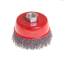 Щітка торцева з рифленого дроту D 75 М14 MASTERTOOL 19-7207