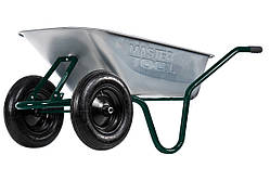 Тачка садово-будівельна MASTERTOOL D-12 двоколісна 100 л/200 кг колесо пневматичне з камерою PN 3.5х8 Ø