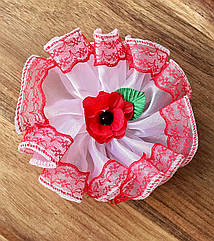 Бант для волосся Ø13*6 см резинка мікрофібра Ø3 см 10 шт./уп