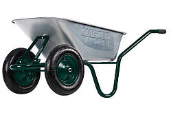 Тачка садово-будівельна MASTERTOOL D-12 двоколісна 85 л/200 кг колесо пневматичне з камерою PN 3.5х8 Ø