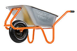 Тачка садово-будівельна MASTERTOOL D-2 одноколісна 100 л/180 кг колесо пневматичне з камерою PN 3.5х8 Ø