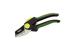 Секатор садовий MASTERTOOL 200 мм ручки ABS+TPR лезо Mn65+тефлон наковальня 14-6124