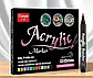 Набір акрилових маркерів GuangNa GN.7100 — 12 кольорів, для малювання, розпису, творчості, фото 2