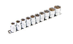 Набір насадок торцевих 6-гранних CRV 1/2", 10 шт (10/11/12/13/14/15/17/19/22/24) MASTERTOOL 78-1211