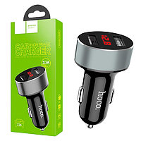 Автомобільний зарядний пристрій Hoco Z26 (2USB/2.1 A/ LCD) чорний
