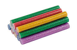 Стержні клейові 11,2*100 мм, 12 шт, кольорові перламутрові MASTERTOOL 42-0156