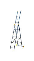 Драбина алюмінієва MASTERTOOL 3-секційна 3х7 щаблів h = 500 мм max 150 кг 79-1307