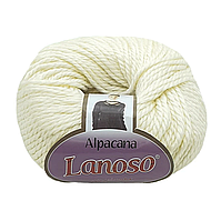 Lanoso ALPACANA (Ланосо Альпакана) № 3002 екрю (Пряжа вовна, альпака з акрилом, нитки для в'язання)