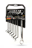 Ключі накидні MASTERTOOL COLD STAMPED набір 8 шт (6х7-20х22 мм) CrV DIN897 72-3208