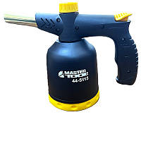 Лампа газова паяльна MASTERTOOL п'єзопідпал/повернення 360° Ø 20.2 мм/1300 °C 1.7 кВт 123 г/год 44-5115