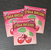 Наклейка на пляшку "П'яна вишня" 7х8 см